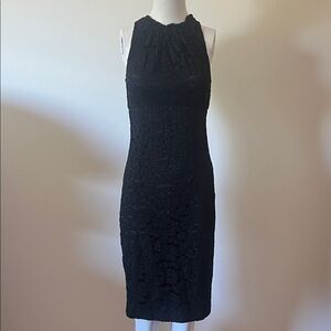 Trina Turk Black Lace Midi Dress